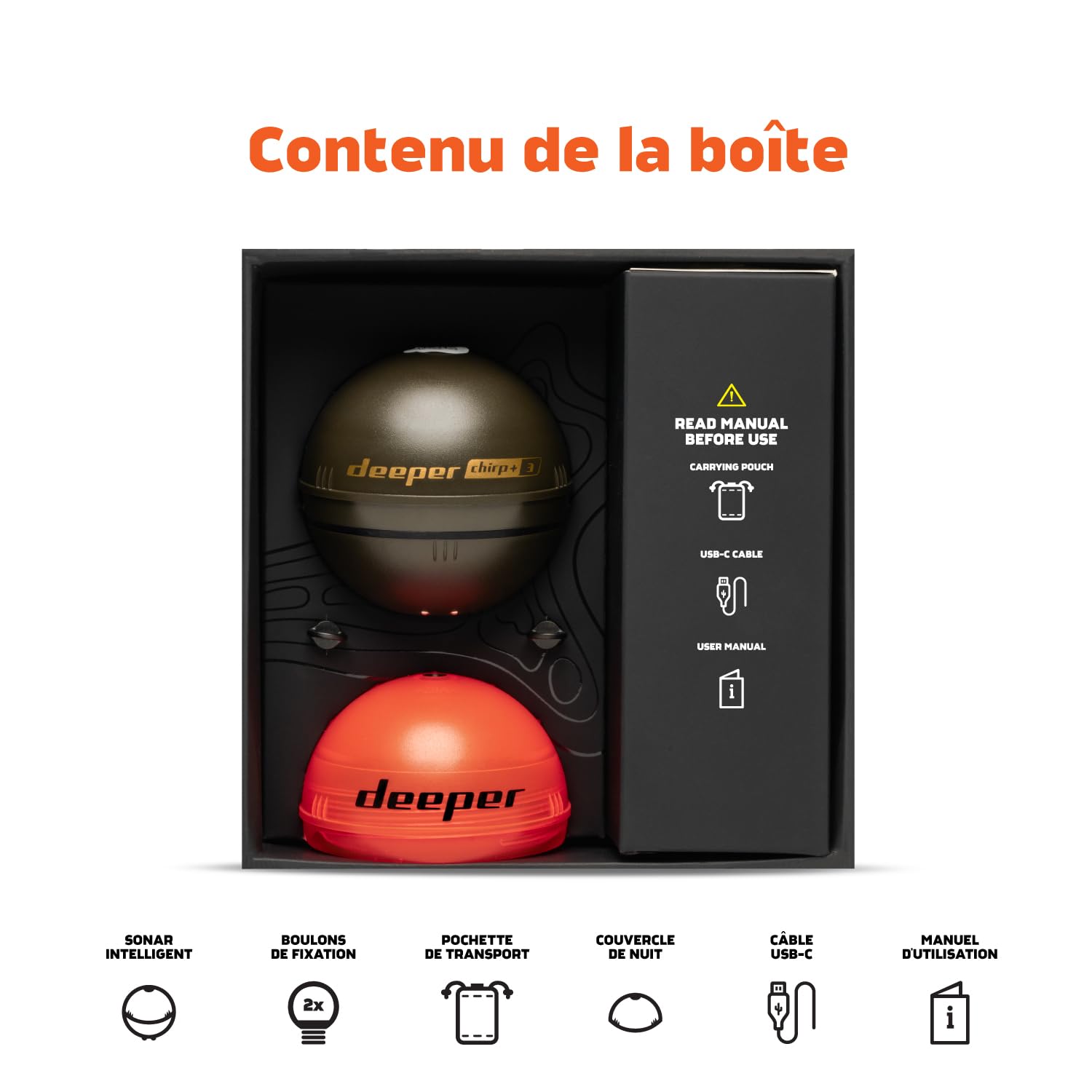 Deeper Smart Sonar Chirp+ 3 Fishfinder (ITGAM1951)