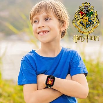 Harry Potter Kids Smart Watch Interactive Touchscreen Watch with 10 Changeable Faces, Camera, Games, Alarm, Stopwatch, Step Counter & Calculator Fits Wrists from 5.5 to 8