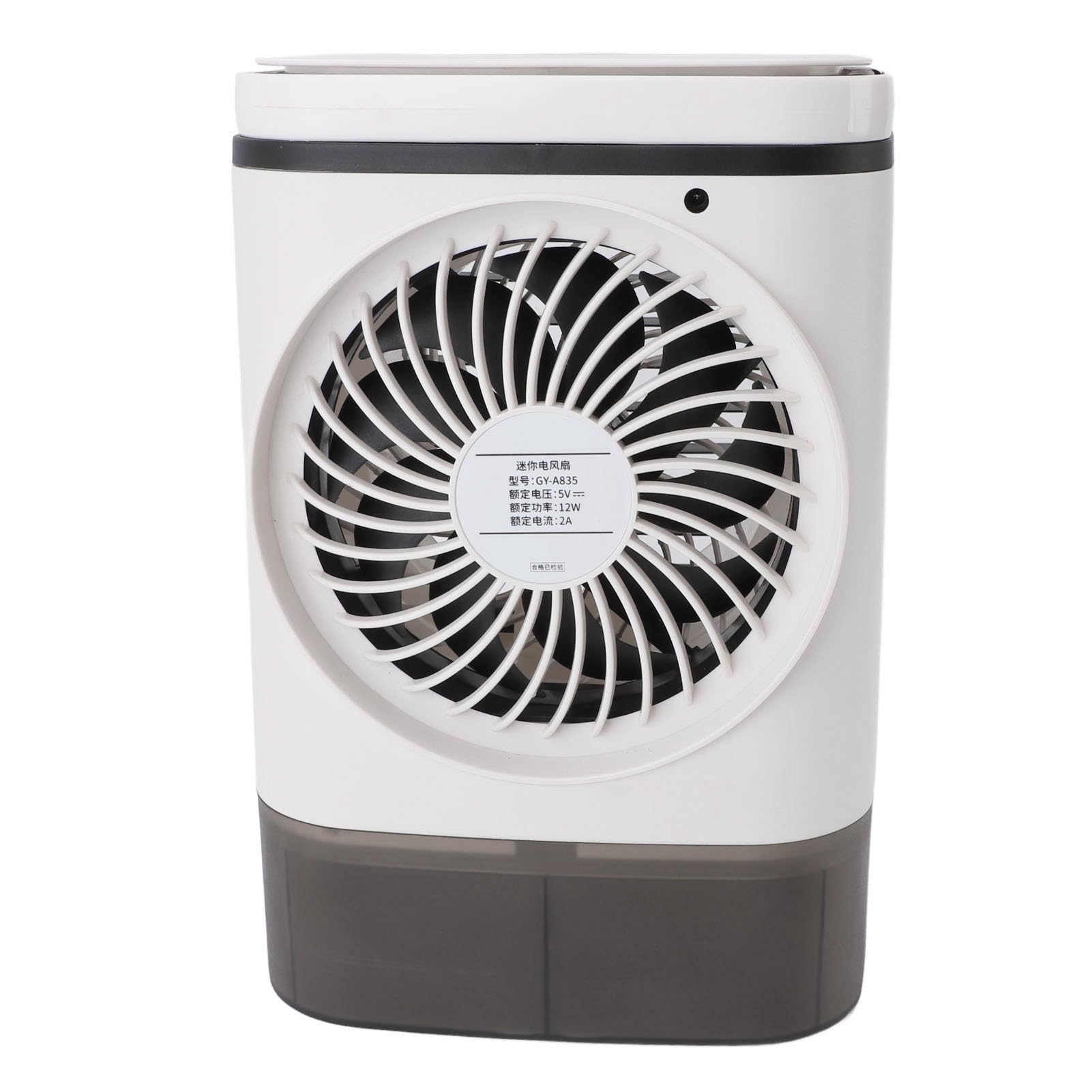 Ventola di Raffreddamento per Condizionatore Portatile, Raffreddatore D'Aria Evaporativo con 3 velocità e Luce, Mini Ventola Nebulizzante Umidificante, Serbatoio Acqua da 900 Ml