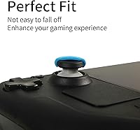 Vista 5 de Hosanwell Thumb Grip Set Joystick Caps Compatible with Steam DeckNintendo SwitchOLEDLite, RedBlueBlackWhiteYellow, 5 Pairs