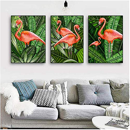 Décoration murale flamant rose pour illuminer un grand mur vide