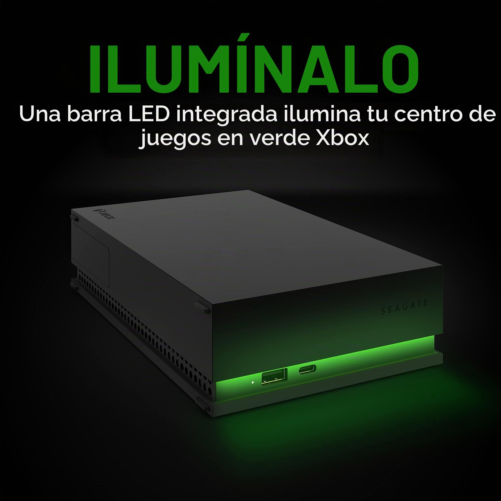 Seagate Game Drive Hub, 8TB, External Hard Drive Desktop, USB 3.2 Gen 1, Dual USB-C and USB-A ports,