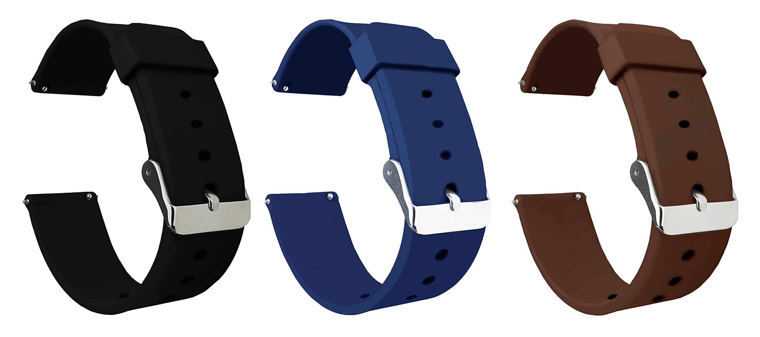 ACM Pack of 3 Watch Strap Silicone Belt Compatible with Diesel Fadelite Two Tone Dzt2018 Smartwatch Casual Classic Band (Black/Blue/Brown) (B09Z2JLL74) Amazon Price History, Amazon Price Tracker