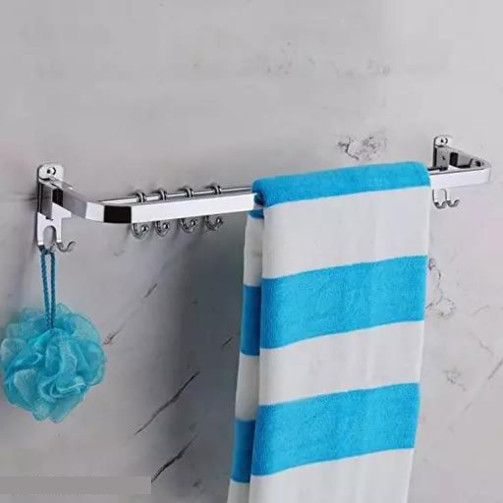 TASMAX Wall Mounted Stainless Steel Towel Rod for Bathroom 24 INCH Towel Stand