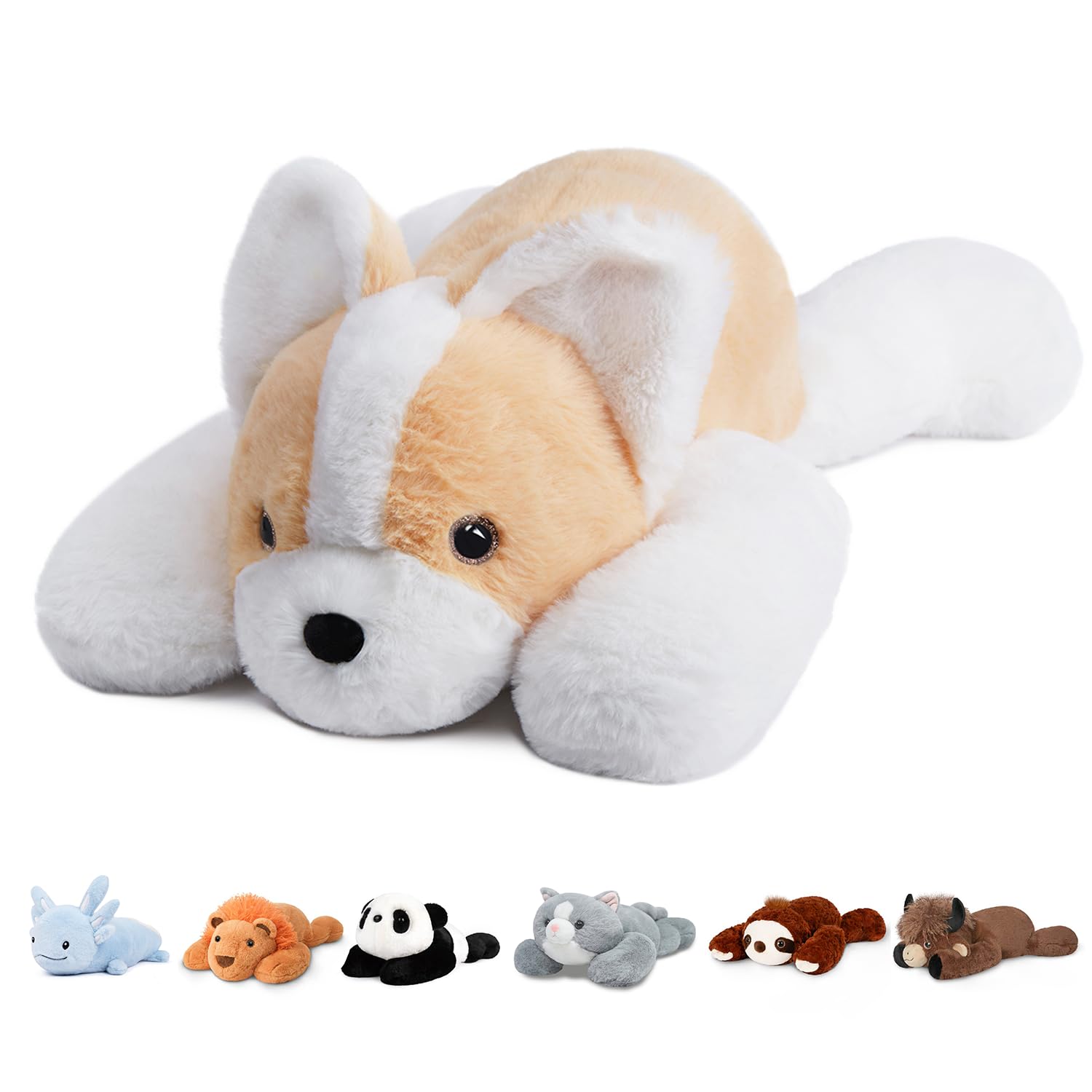 Niuniu Daddy Corgi Weighted Stuffed Animals, Plush Pillow for Kids