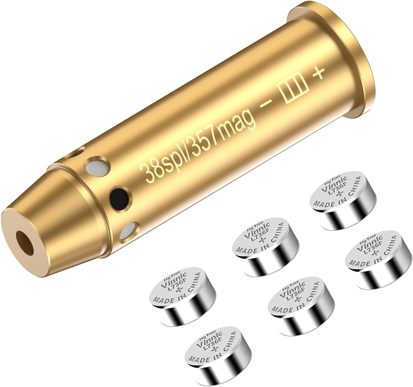 Tipfun Bore Sight for 357mag/38spl Special Red Laser Bore Sighter Red Dot Boresighter with Batteries for Hunting and Shooting