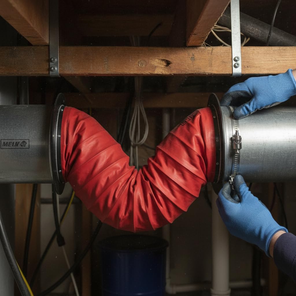 Connecteur flexible ventilation fumées, 500