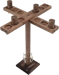 Jogo de Arremesso de Argolas para Adultos, Crianças, Gancho de Madeira e Jogo de Argolas, Ganchos Interativos, Jogo de Bebida para Festa Em Bar Interno e Externo (até 4 jogadores)