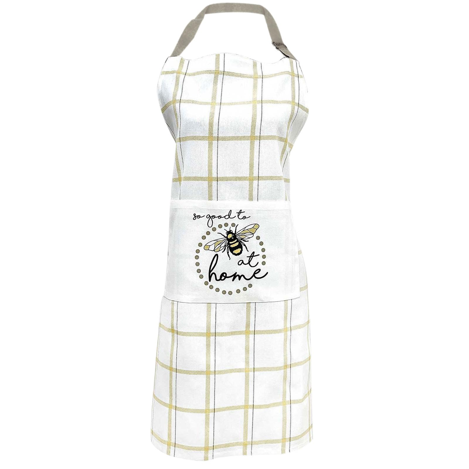 Teapink Unisex Apron Design 2 Adjustable Bib Apron With Pockets - Cooking Baking Kitchen Chef Apron For Women And Men - Ideal For Home Kitchen, Restaurant, Coffee House - 100% Cotton Butchers Aprons (Apron Design 2)