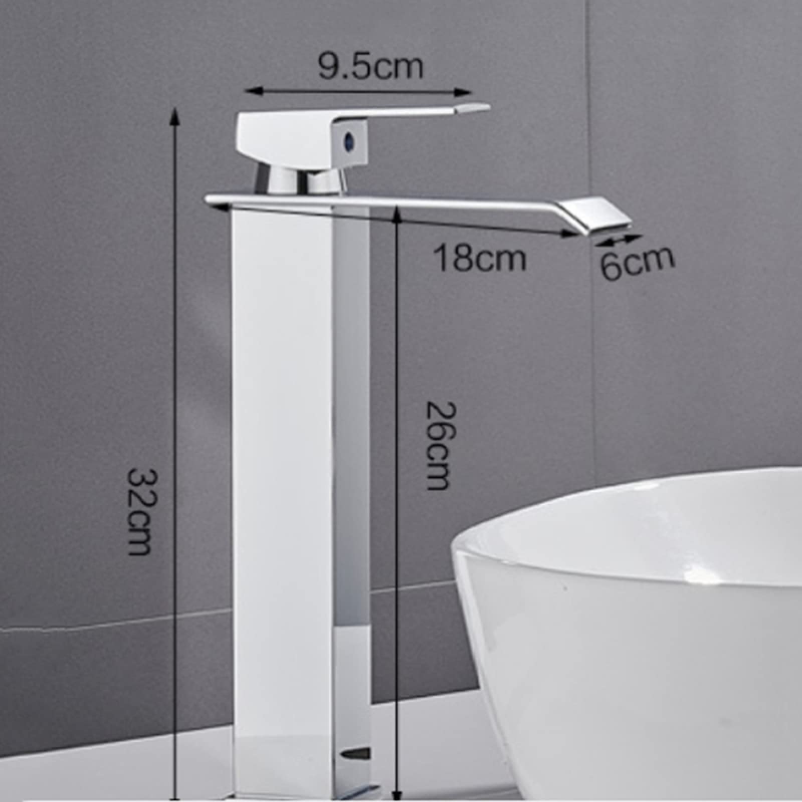 Rubinetto Bagno Lavabo, Cascata Miscelatore Monocomando per Bagno
