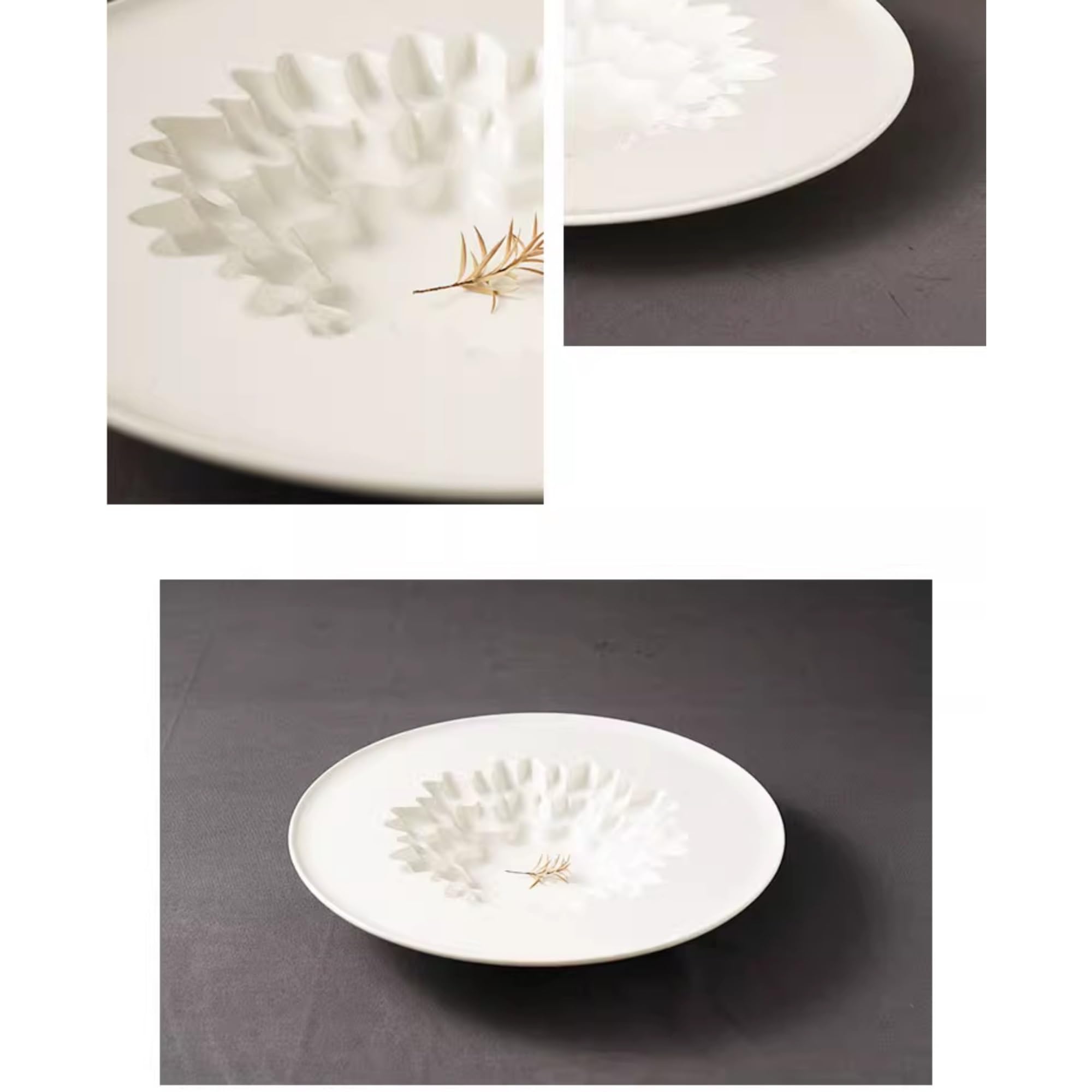 Speiseteller-Set aus Keramik, weiß, tiefer Teller, flache Schüssel, kreative chinesische Speisen, runder Teller, Servierplatte, Küche, Salatschüssel