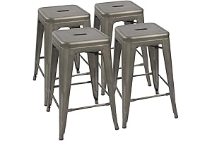 Devoko Industrial Bar Stools Set of 4: Ergonomic & Durable Seating Solution
