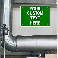 Vista 56 de Cartel de aluminio resistente a la intemperie de varios tamaños, personalizable con texto en inglés