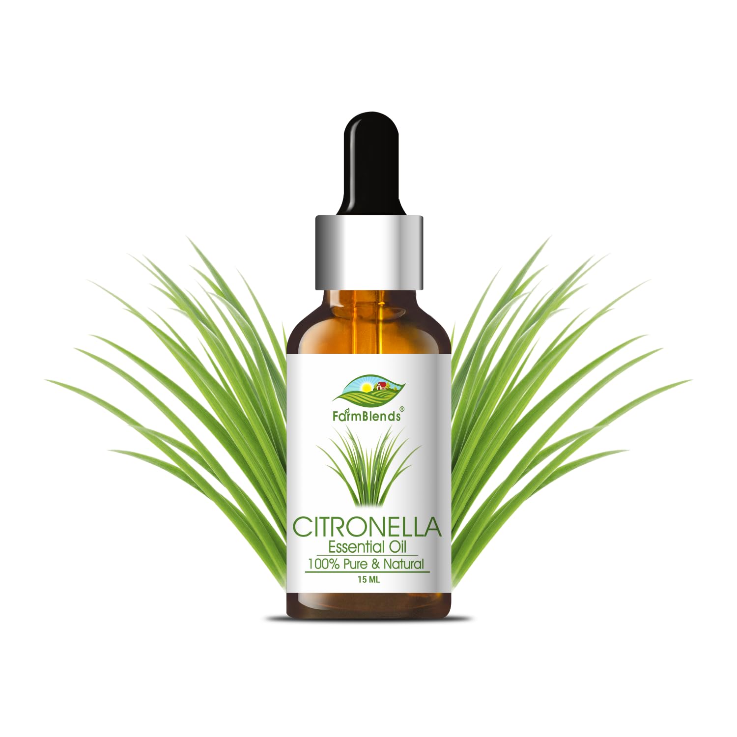 Farm Blends Citronella Essential Oil | 100% Undiluted Pure | Natural Mosquito Repellent, Anti Acne, Anti Dandruff, Removes Bad Odor, Diffuser | Farm To Home | Cymbopogon winterianus | 15ml (B0D76CMFC3) Amazon Price History, Amazon Price Tracker