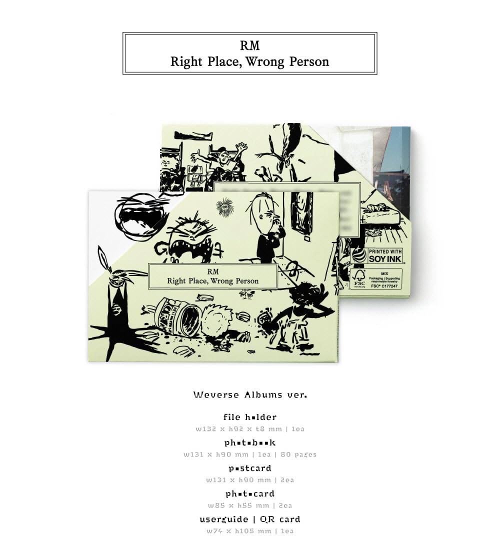 Dreamus RM BTS - Right Place, Wrong Person [Weverse Albums ver.], BHE0399