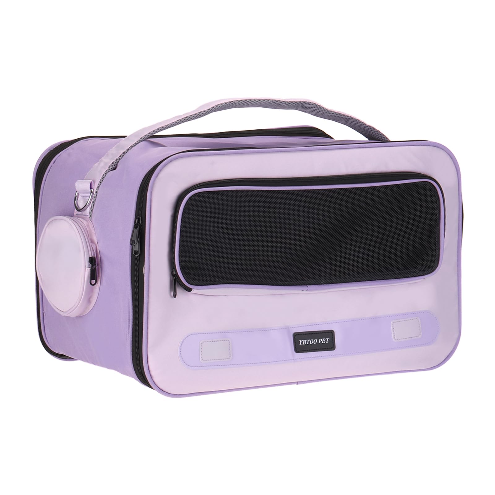 QUARKZMAN Transportín para Gatos para Mascotas, Correa Ajustable para El Hombro, Bolsa Transportadora para Perros Y Gatos Transpirable hasta 14.3 Lbs (Púrpura),