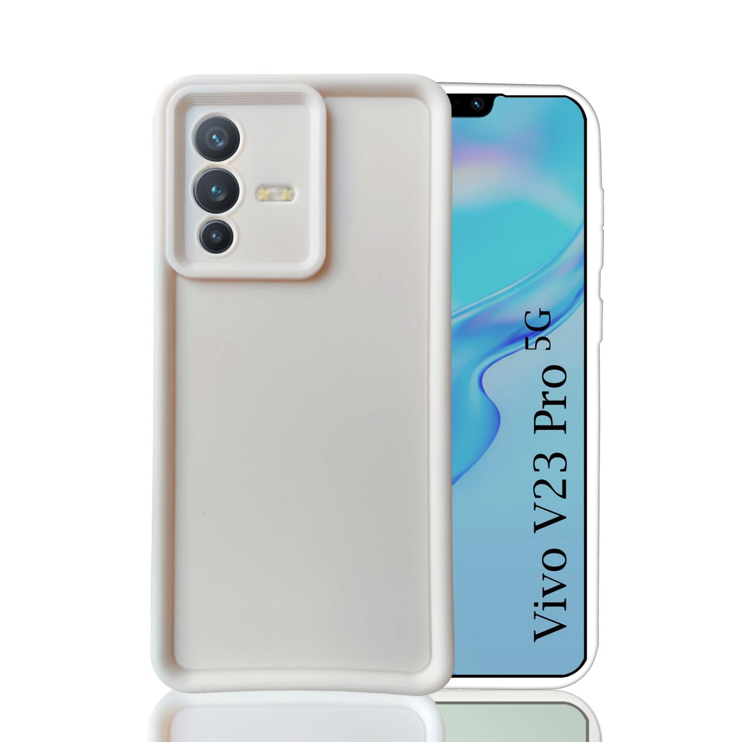 KC Back Cover for Vivo V23 Pro 5G, Shockproof Soft Bumper Silicone Case with Camera Protection (Off White) (B0B4FV58SX) Amazon Price History, Amazon Price Tracker