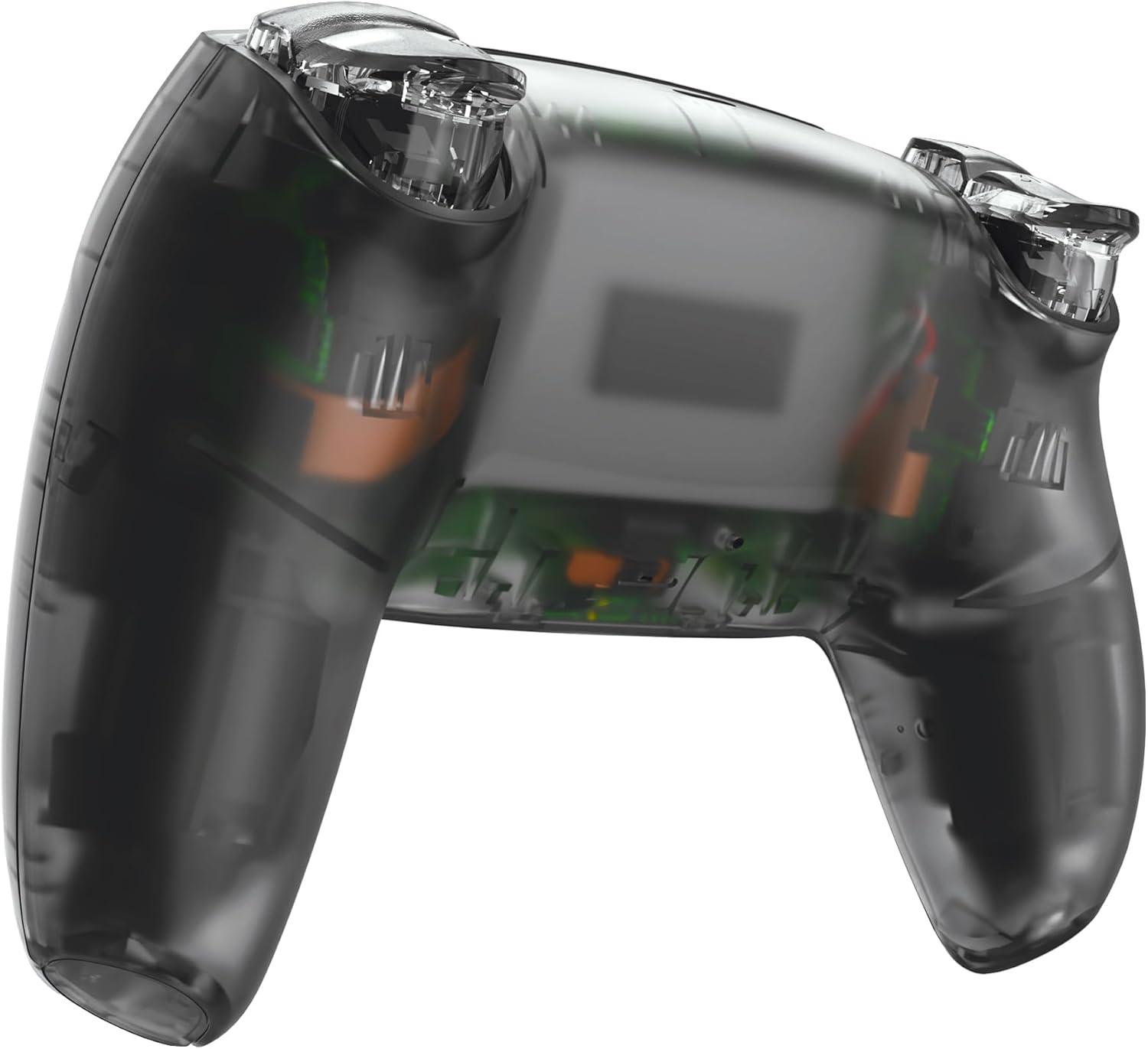 eXtremeRate Luna Redesigned Full Set Shell Buttons Touchpad Cover Compatible with ps5 Controller BDM-030 BDM-040 BDM-050, Clear Black Replacement Top Bottom Cover Case Compatible with ps5 Controller - Image 8