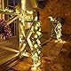 Efeu Girlande Lichterkette, Künstlich Efeu Solar Lichterkette Außen Wasserdicht, künstliche Pflanzen Girlande mit LED-Licht für Hochzeit Terrasse Garten Party Wanddekoration (Solar, 8M-80LEDS)