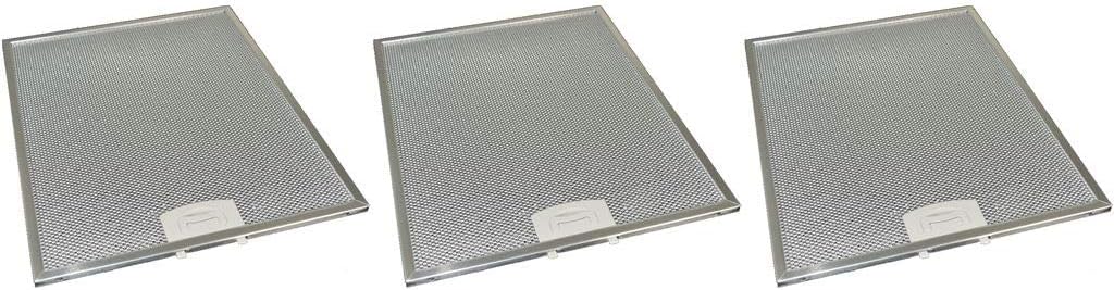Cooker Hood Metal Mesh Grease Filters Pack of 3 compatible with AEG Beko