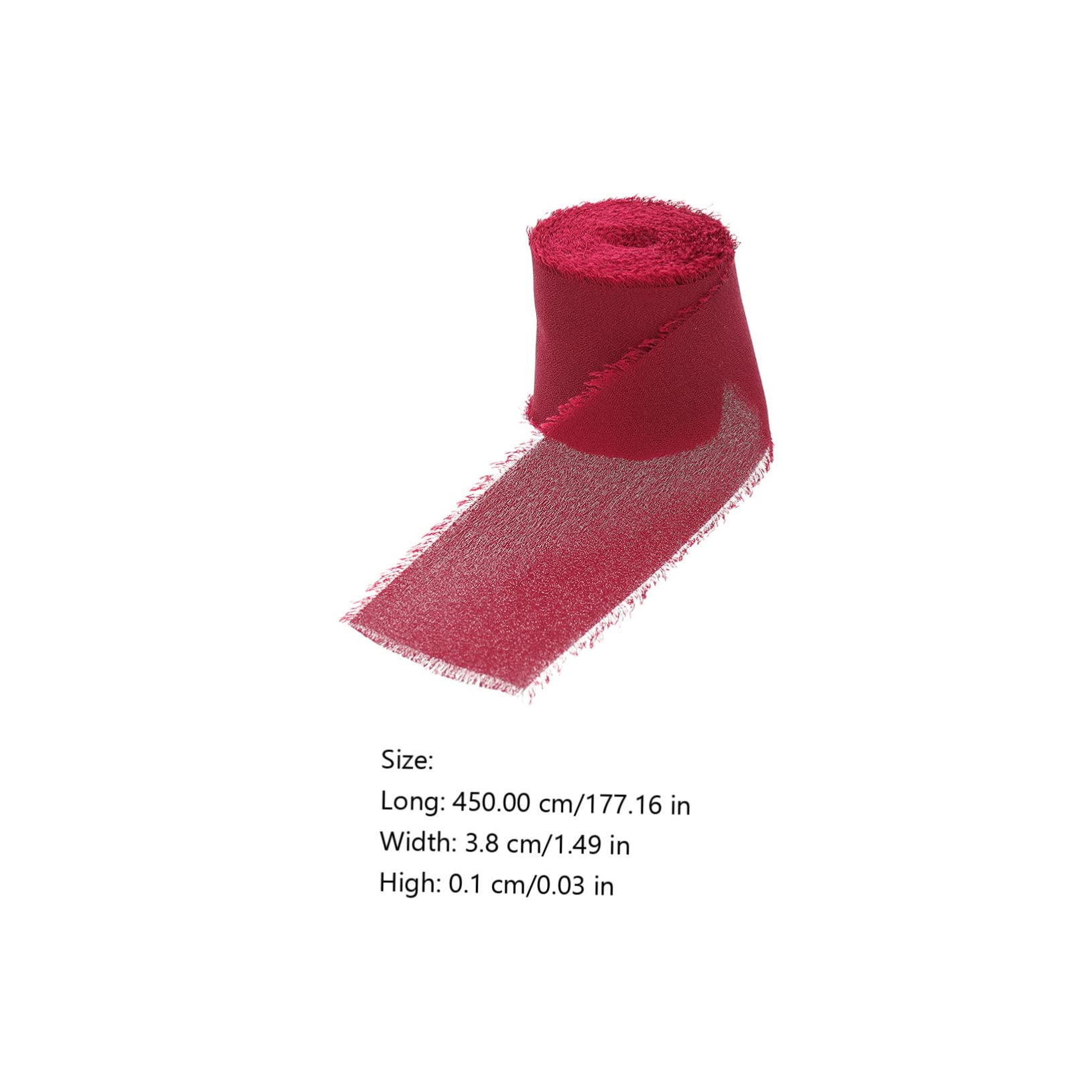 STOBOK 9stücke Teiliges Handgemachtes Chiffonband Weinrot Dekoratives Geschenkband Für Hochzeiten Brautsträuße Einladungskarten Und Festdekorationen Yards