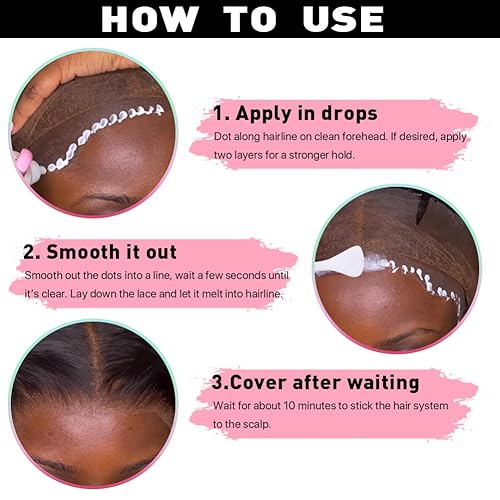 Miniatura 7 de Bella Hair Pegamento de peluca de encaje, adhesivos de repuesto para cabello impermeables y resistentes al aceite, pegamento invisible de fijación