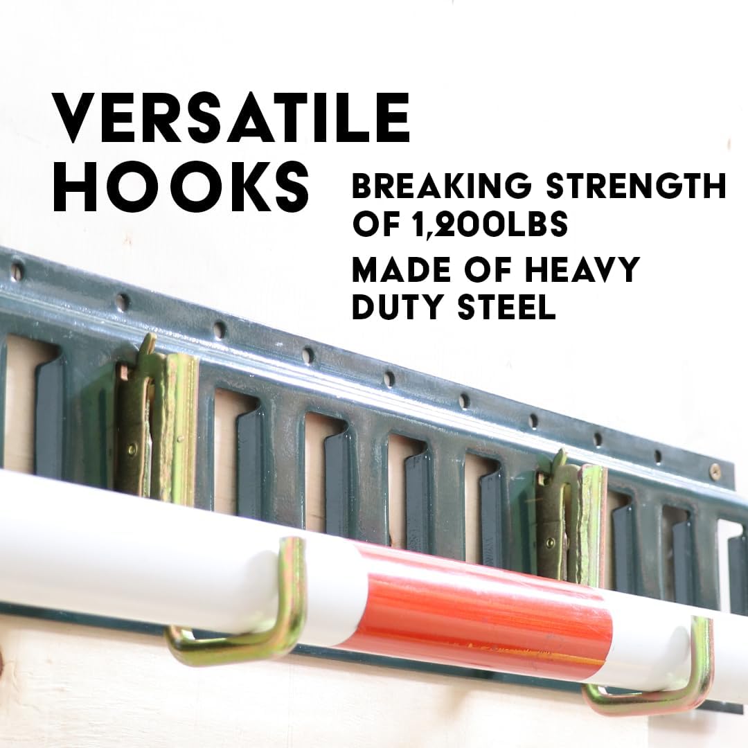 Boxer Tool Square Hook for E Track Systems 10 Pack, Square Hook Tie Down Accessories for Trucks, Trailers, Vans. E Track Fitting Accessory