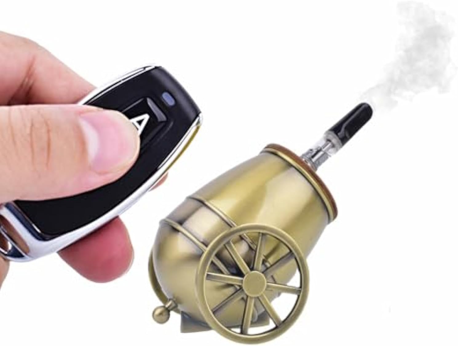 Mini Smoke Machine for Photography Scenes - Portable Metal Fog Effect Device with Remote Control, Perfect for Magic, Cosplay, and Special Effects (gold3 metal)