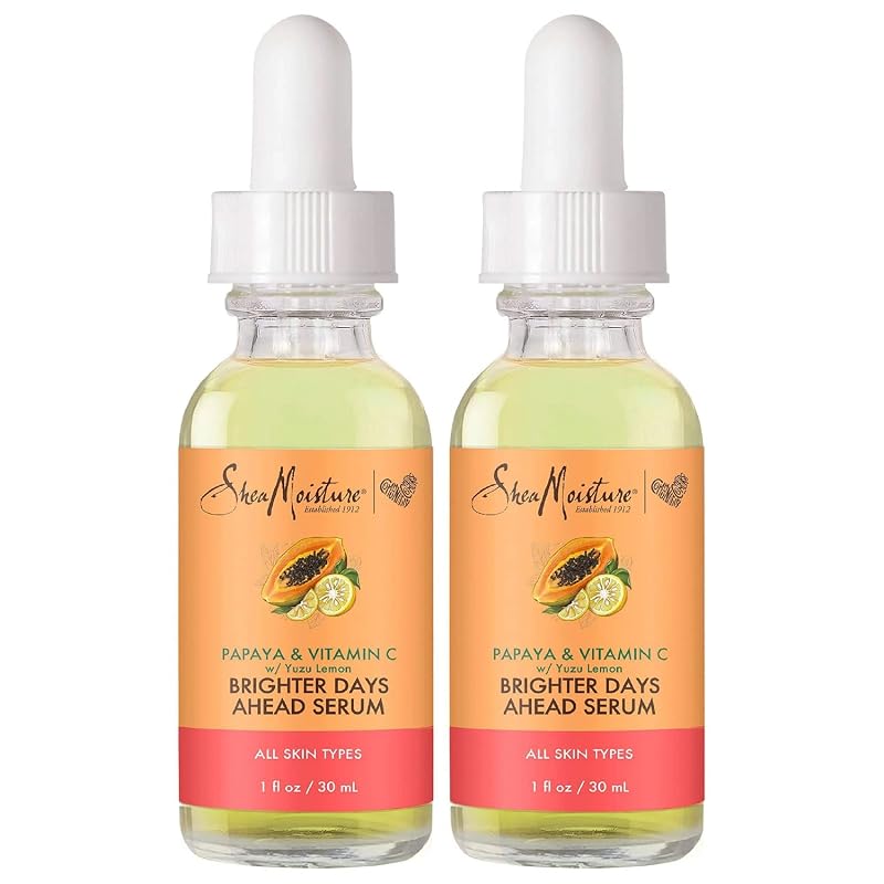 Sérum facial SheaMoisture de mamão e vitamina C, Pacote com 2 unidades de 30 mL