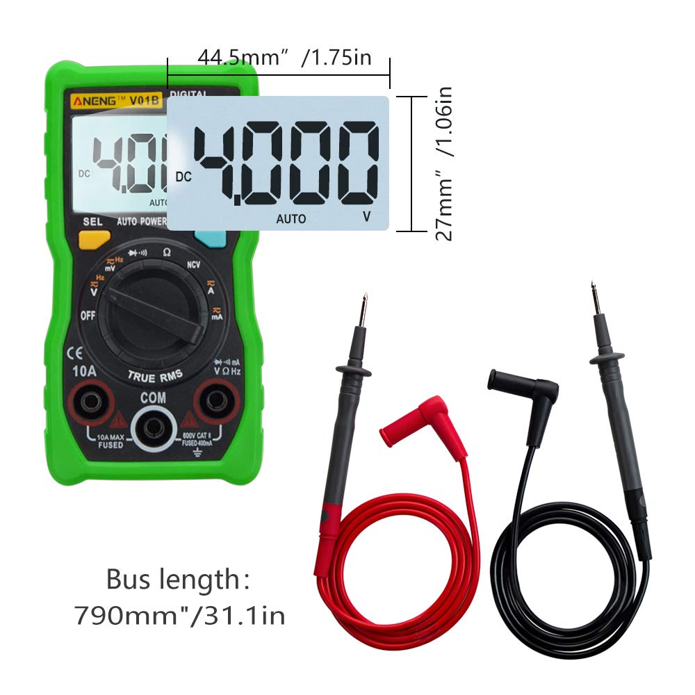 Buy ANENG V01B 4000 Counts Digital Multimeter Comprobador Automotive Electrical Dmm Transistor