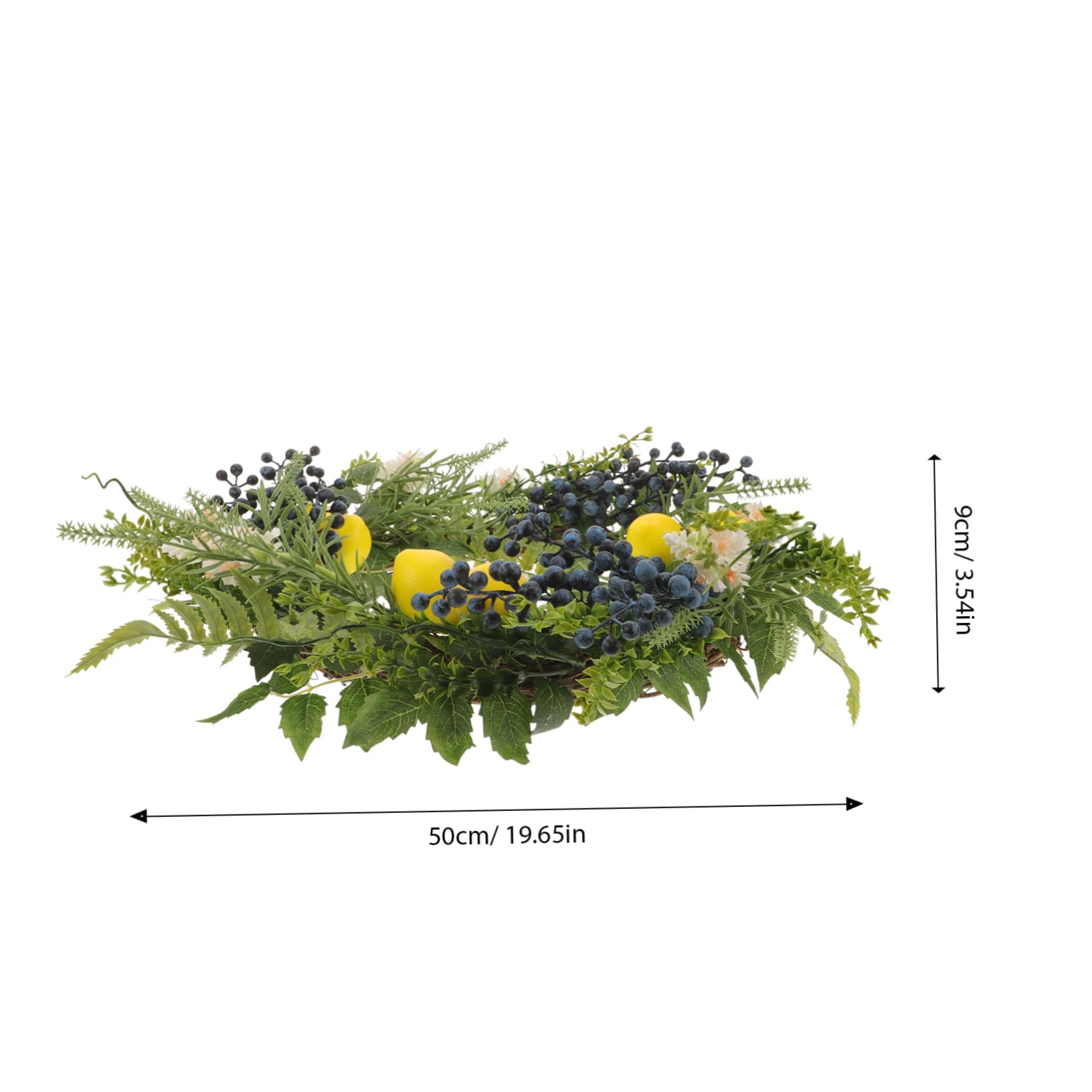 Ghirlanda Artificiale di Fiori e Frutti per Porta d Ingresso Decorazione Primaverile Estiva Finta Ghirlanda Rustica per Interni