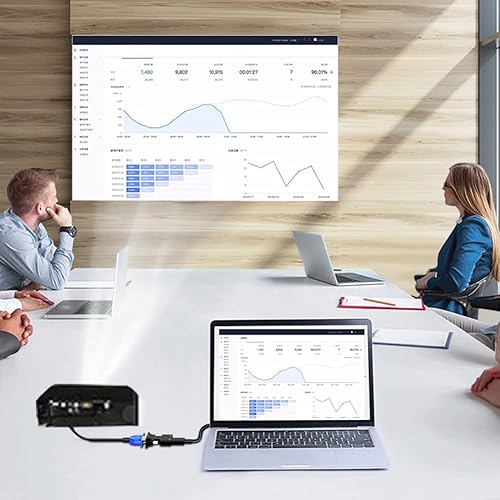 Miniatura 5 de SELIACR Adaptador HDMI a VGA con cable de audio de 0.138in, convertidor HDMI a VGA de 1080P 60Hz, adaptador HDMI hembra a VGA macho compatible para