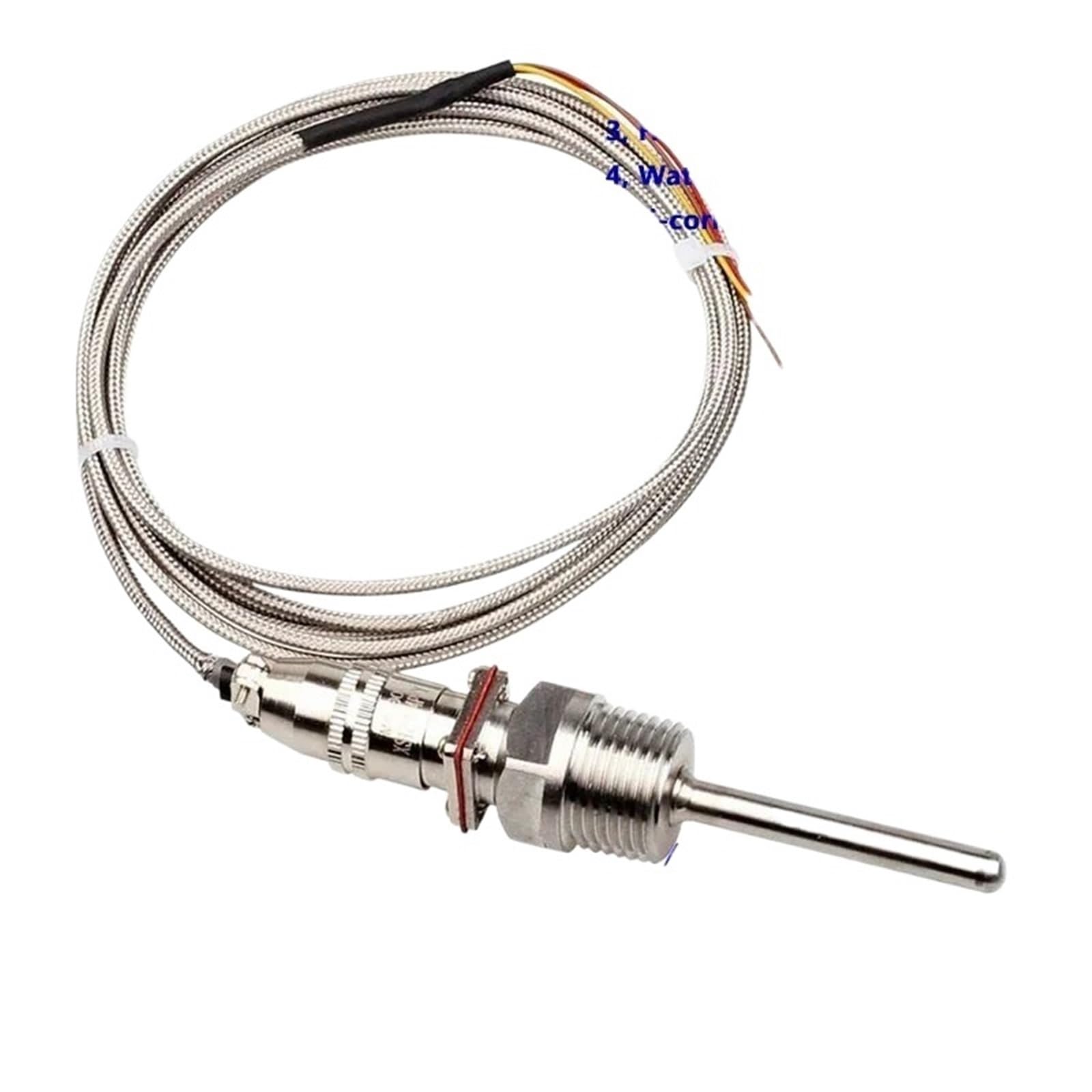 Sensor de temperatura RTD PT100 sonda 150mm roscas NPT 1/2 con cable 6