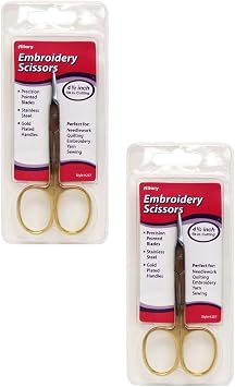 Allary 257 Ultra Fine 3-1/2 Inch Embroidery Scissors - Multipacks Set of 2 Embroidery Scissors