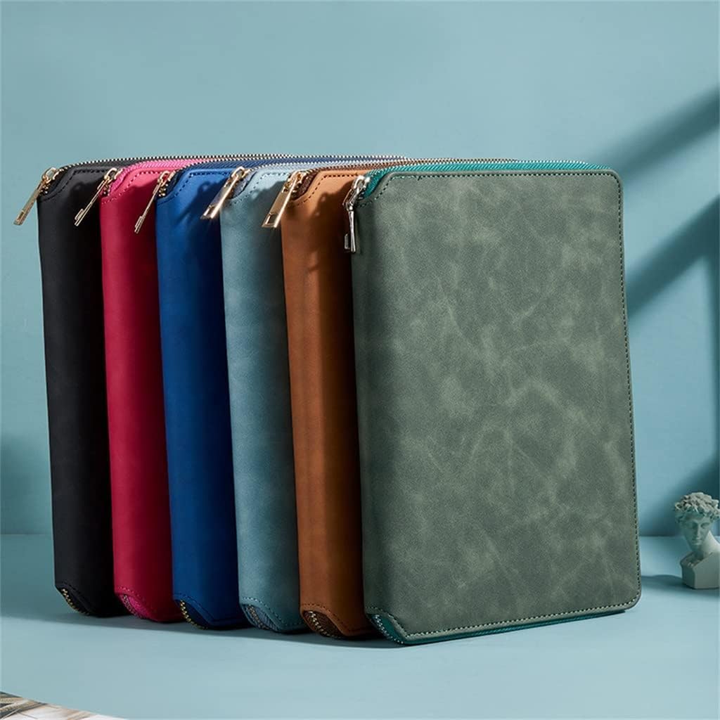 Business A5 Zipper Loose-Leaf Notebook Stationery Multifunctional Notepad Manager Bag Durable and Portable (Color : D, Size : A5)