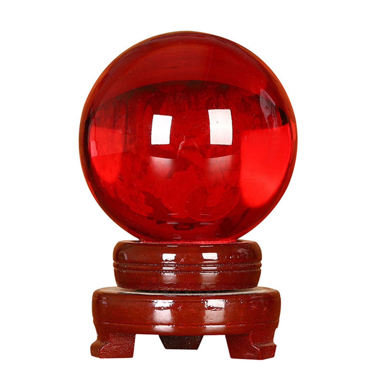 Adornos de Bolas de Cristal Rojo Cinabrio Feng Shui Adornos de Escritorio Sala de Estar Oficina Estudio Cristales y Piedras Preciosas