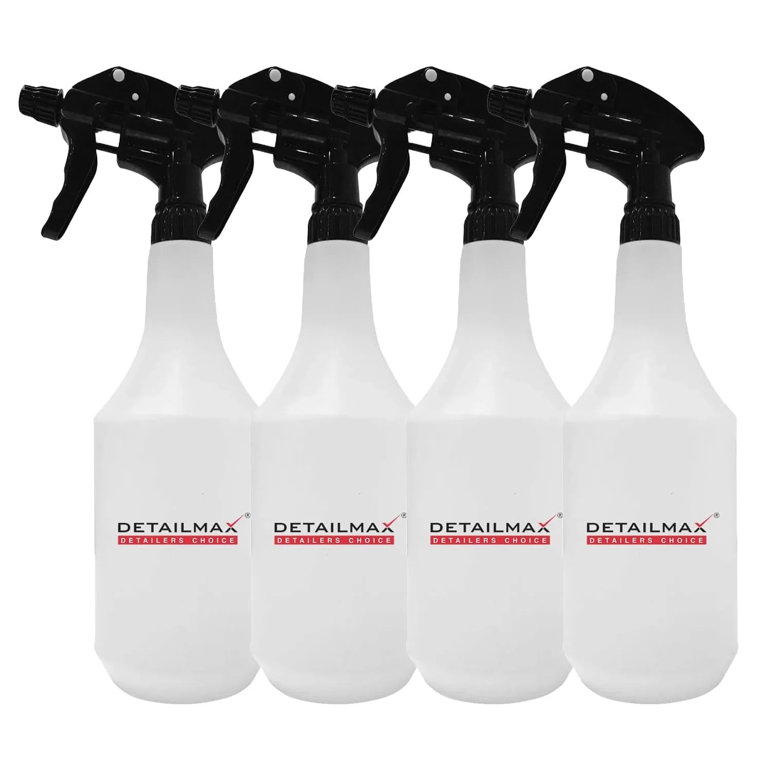 DETAILMAX Spray Bottle 1 Litre Chemical Resistant Canyon Tip Heavy Duty Empty Container Bottles Pack of 4 Long Lasting Quality Mist and Jet Spray for Multipurpose use Car Detailing-image-35