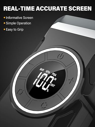 Miniatura 6 de NEXPOW Arrancador de batería de coche de 3000 A pico con compresor de aire, caja de arranque portátil de 12 V 150 PSI para motor diésel de hasta 8L