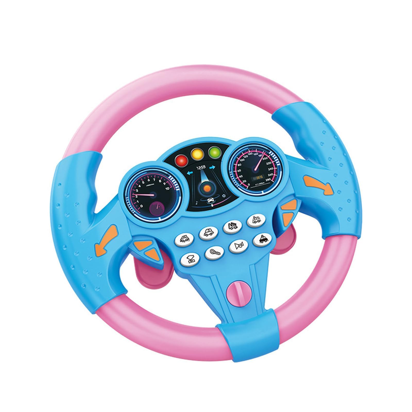 Toy Steering Wheel, Children's Steering Wheel Toy, Simulated Driving Steering Wheel, Interactive Toy for Car Seat Kids Toddlers