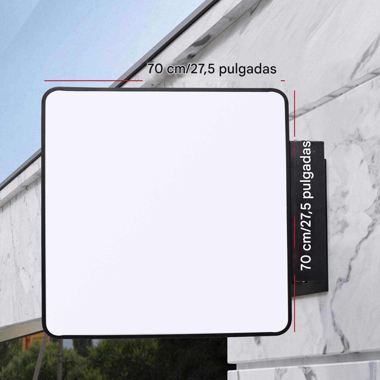 Cajas De Luz LED 70 X 70 Cm, Cajas De Luz De Doble Cara, Letrero Luminoso, Publicidad Luminosa, Lámparas De Doble Cara, Cajaes De Luzs Publicitaria, Para Decoración De Restaurante