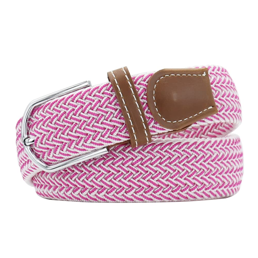 Huyfhksd Multicolored Elastic Woven Golf Belts Casual Braided Stretch Belt for Men and Women