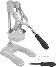 Espremedor de Laranja de Prensa Manual, Máquina de Espremedor de Mão Pesado de Aço Inoxidável Espremedor de Citrinos Profissional para Suco de Laranja Pom Limão Suco de Limão (Prata)