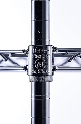Miniatura 3 de Utility Basics Estantería de alambre de 5 niveles negra de 48 x 18 x 72 pulgadas, NSF 4000 libras de capacidad máxima, estante de almacenamiento de