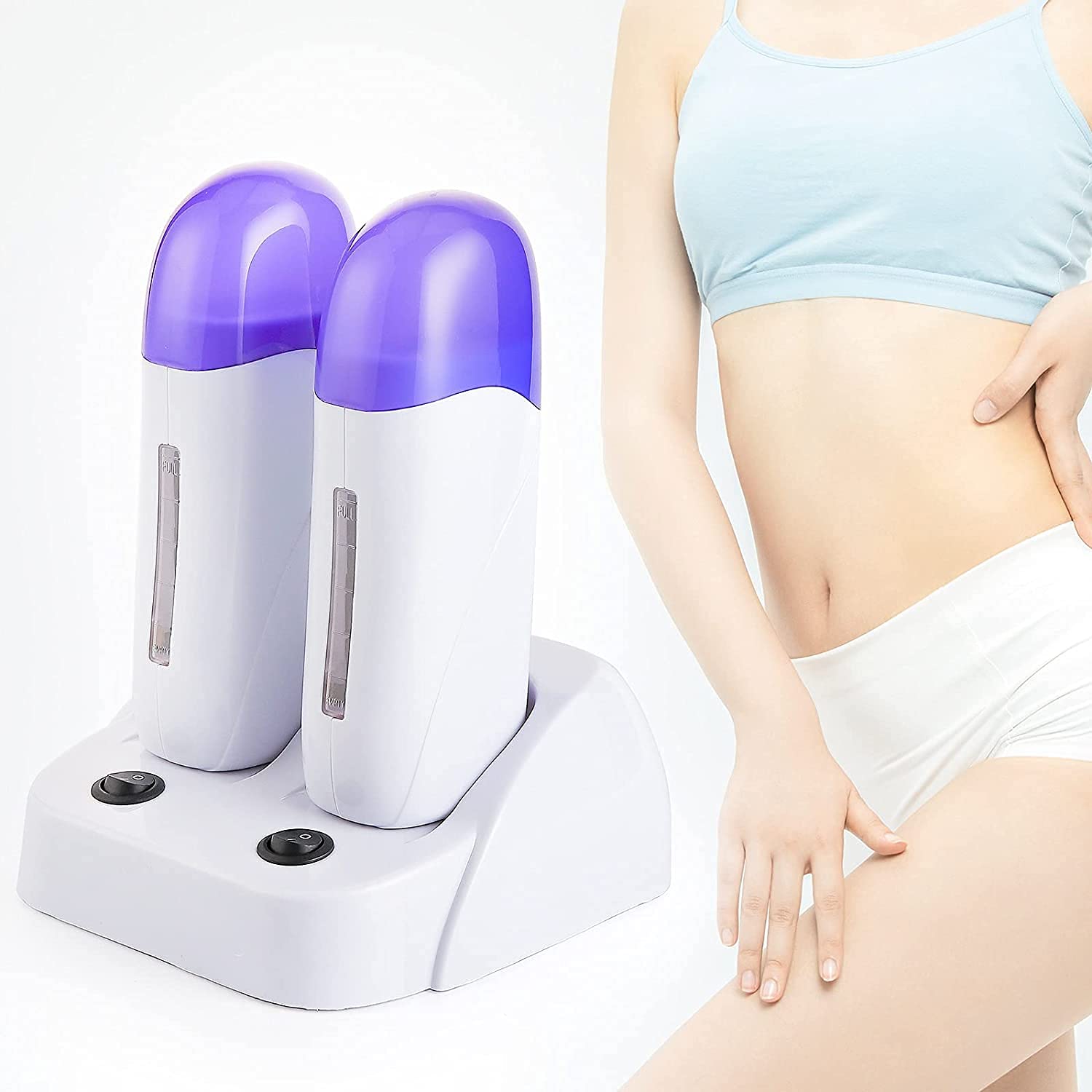 Double Roll on Wax Warmer for Hair Removal Wax Heater Roller with Heating  Base Depilation Waxing Machine for Men Women, foreverLily : Amazon.ca:  Beauty u0026 Personal Care