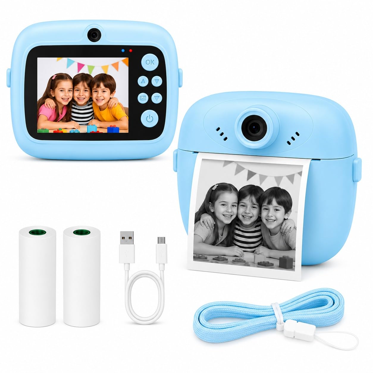 Kids Digital Camera, Purple, with Built-in Games and Music Player (Purple)-image-45