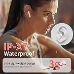 Wireless Earbuds, 2025 New Bluetooth 5.4 Headphones 6D HiFi Stereo Ear Buds with ENC Noise Cancelling Mic, Wireless Headphones in Ear with USB-C, 42H Playtime, IPX7 Waterproof Earphone for Android/iOS