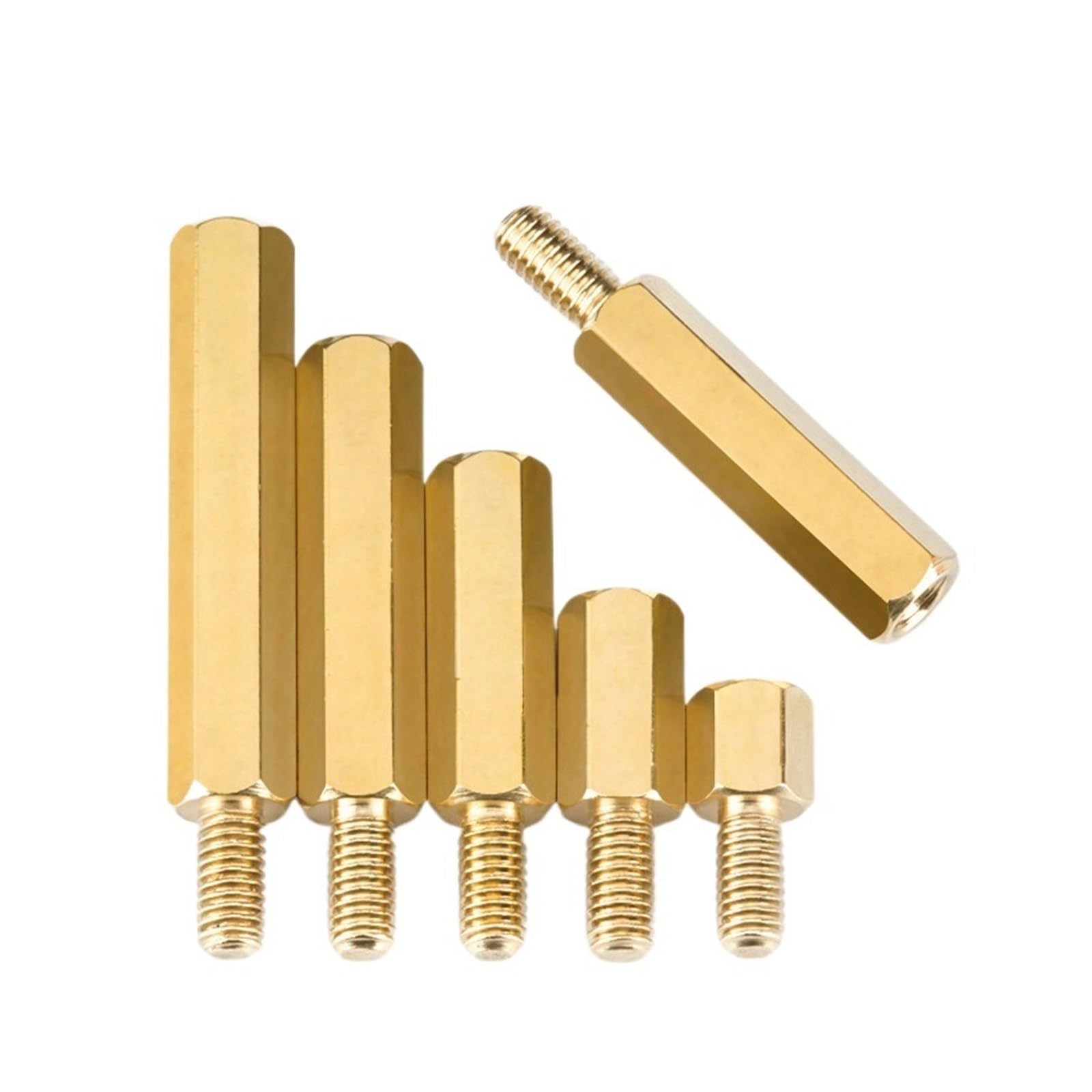 20/10 Stück männlich zu weiblich Messing Spacer lange sechseckige Messing Abstandshalter M3 M4 (Color : 95mm, Size : M4 (10pcs))