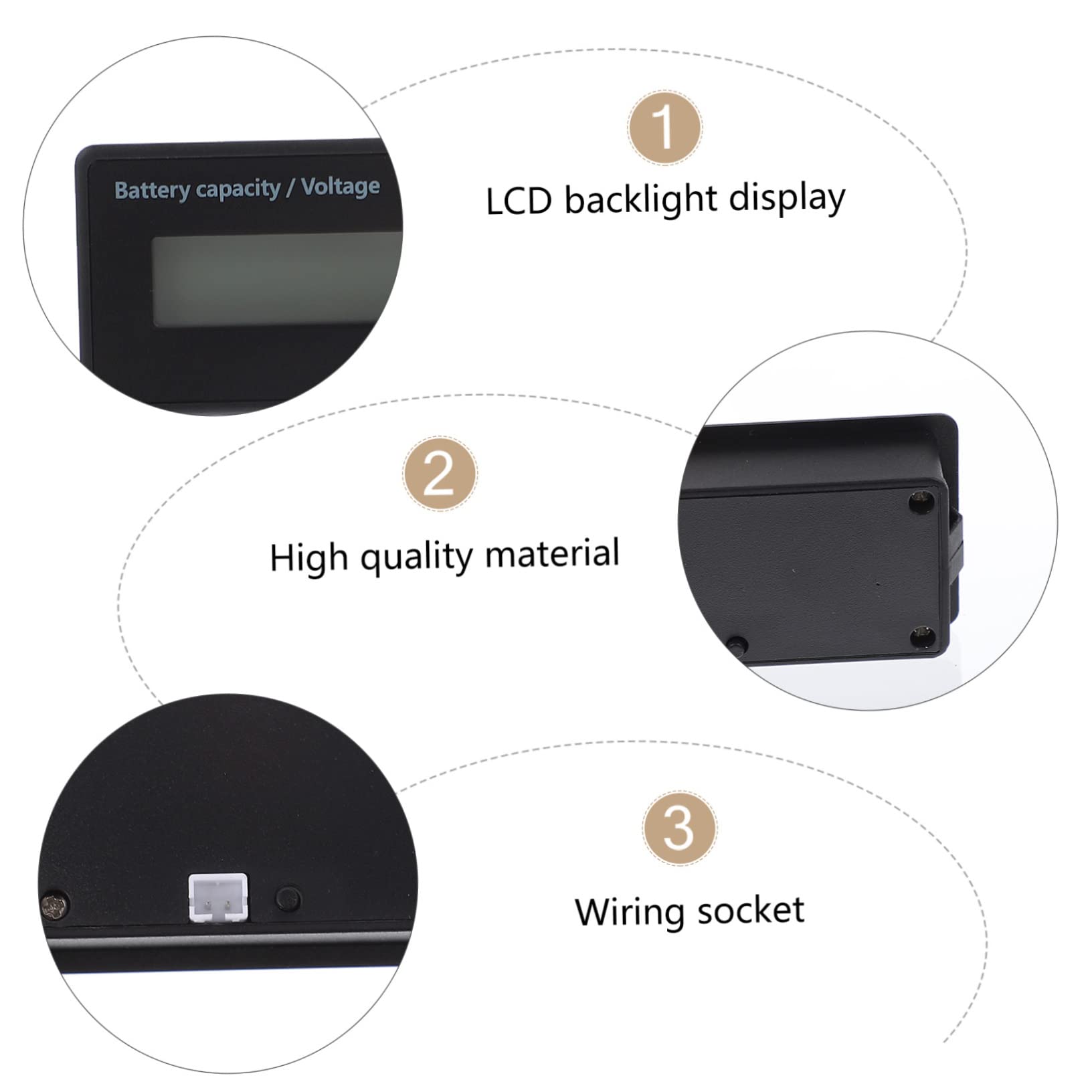 6pezzi Lcd Monitor Della Capacità Della Batteria Per Veicoli Tester Di Voltaggio Con Retroilluminazione Strumento Affidabile Per Batterie Al e Litio