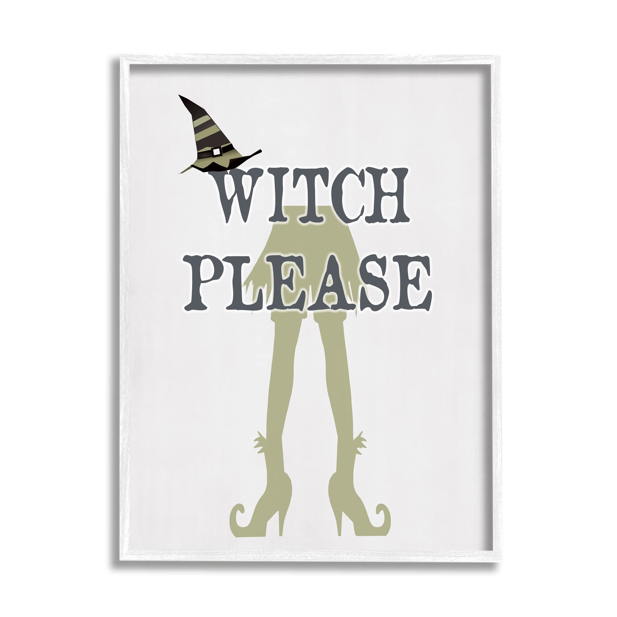 Stupell Industries Witch Please Funny Phrase Framed Wall Art, Design by Lauren Rader