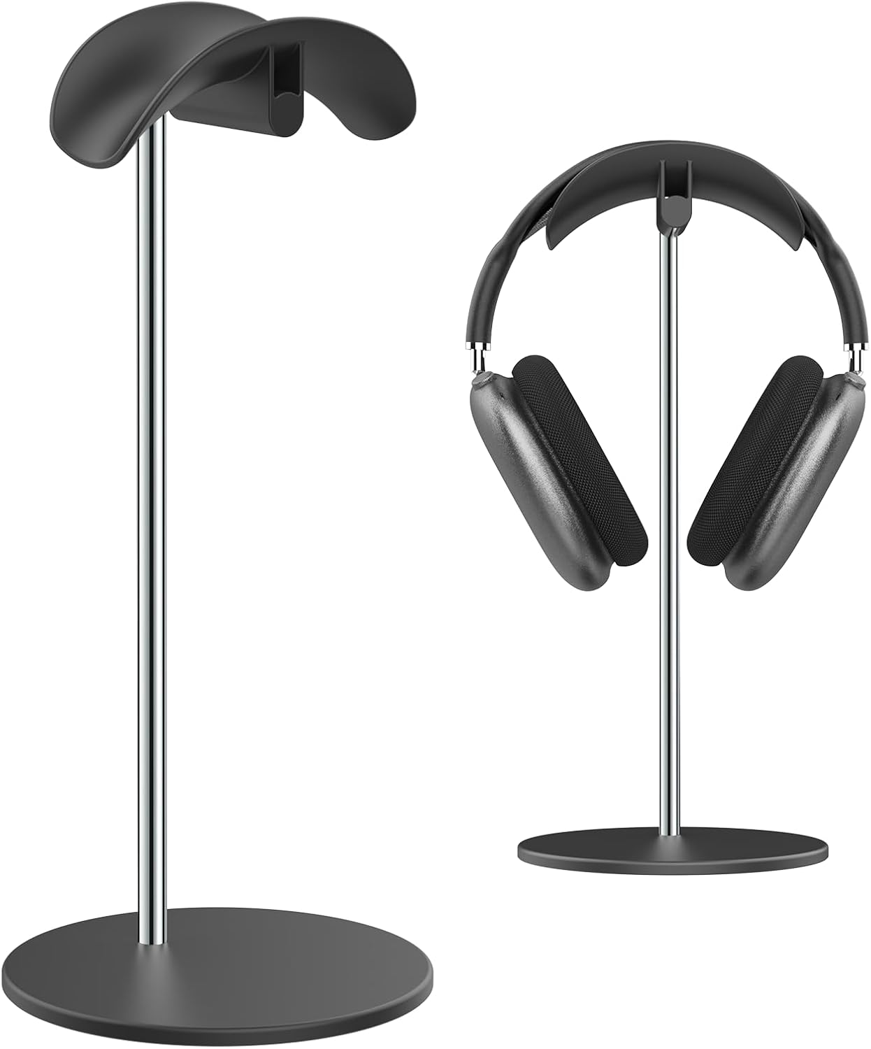 Headphone Stand, Headset Holder with Solid Base for Desk, Compatible with AirPods Max, Beats, Bose, B&O, Sony, Sennheiser, Gaming, etc (Black)